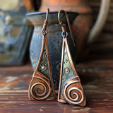 Retro Geometric Spiral Personalized Earrings