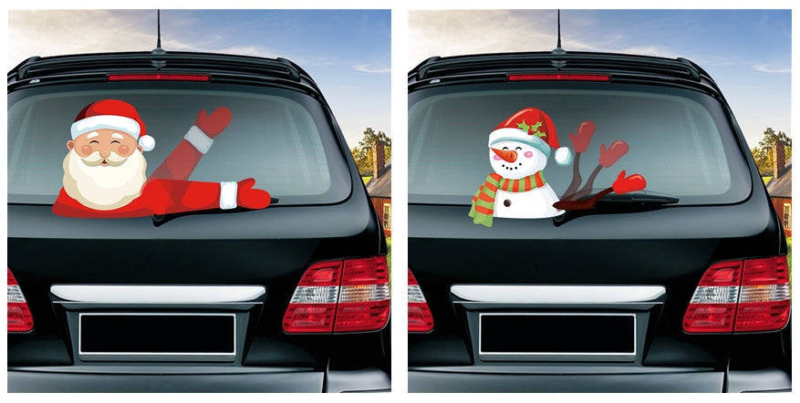 Popular Santa Claus wiper sticker can remove the car rear windshield wiper Sticker Car Stickers Popular Santa Claus wiper sticker can remove the car rear windshield wiper Sticker Car Stickers