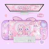 Original Fluffy Rabbit Oversized Mouse Pad Special-shaped Large Table Mat