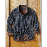 Woven Vintage Mens Plaid Shirt