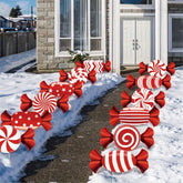 12-piece Christmas Candy Lawn Courtyard Holiday Garden Decorations