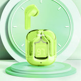 New Mini Transparent Wireless Bluetooth Headset Digital Display ENC Noise Cancelling True Wireless Sports Music