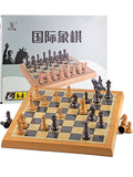 Large Children's Game For Chess With Magnetic Board Chess Pieces