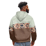 Winter sweatshirt with hood and long sleeves, stand-up collar, zipper