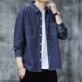 Men's Long Sleeve Denim Shirt Casual