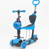 Three-wheeled Children's Scooter With Push Rod