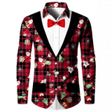 Модная мужская рубашка из двух частей с цифровой печатью