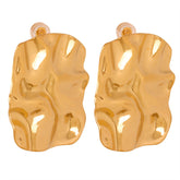 Square Pleated Earrings Jewelry Women