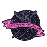 Crazy Needlework Brooch Creative Knitting Craft Badge
