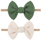 Soft Headbands Baby Girls Nylon Headband With Hair Bow Hairbands Hair Accessories For Newborn Infant Toddler Kids