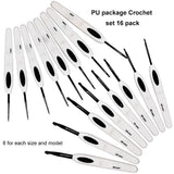 Knitting Tools Sweater Needle ABS White Handle Black Aluminum Crochet Hook