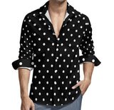 Men's Polka Dot Long Sleeve Shirt