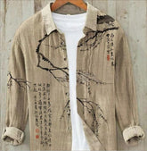 Рубашка с длинным рукавом в стиле ретро 3D Digital