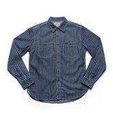 Striped Long Sleeve Tool Shirt Vintage Mens