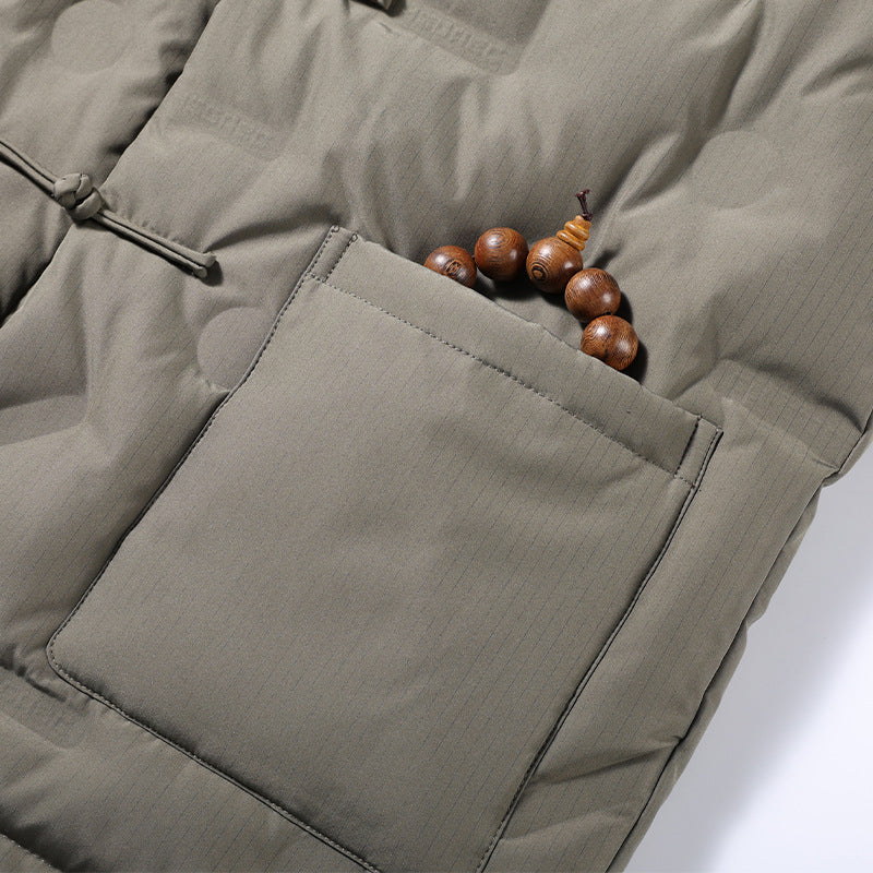 Chinese Tang Costume Down Jacket Chinese Style For Men Fall Winter Coat Chinese Tang Costume Down Jacket Chinese Style For Men Fall Winter Coat