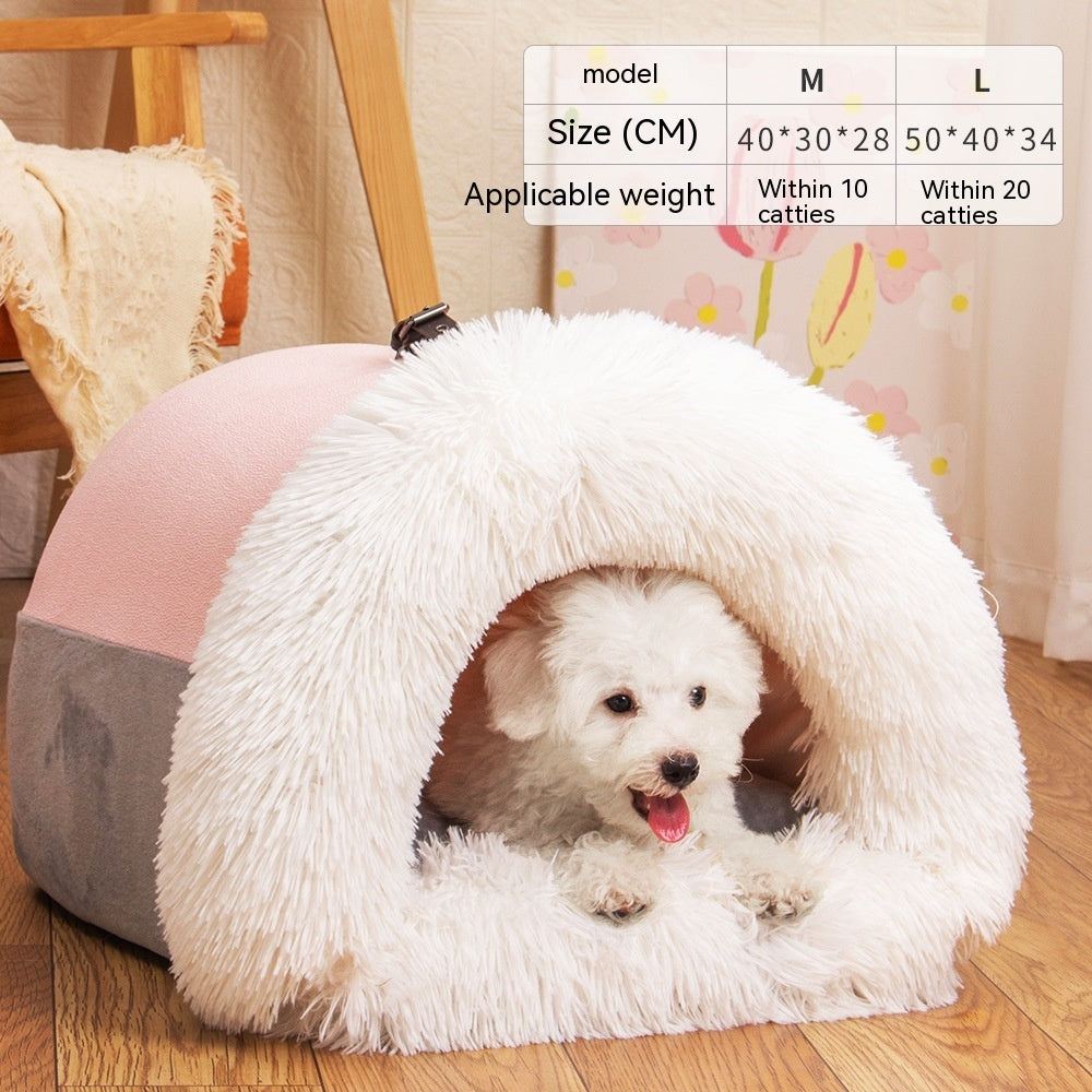 New Splice Portable Pet Nest Portable Autumn And Winter Warm Dog Nest Moisture-proof Long Fur Cat Nest Cross Border Pet Nest New Splice Portable Pet Nest Portable Autumn And Winter Warm Dog Nest Moisture-proof Long Fur Cat Nest Cross Border Pet Nest