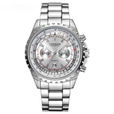 Men's Casual Quartz Movement Steel Band Wrist Business Watch
