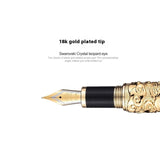 Retro Чин Style Relief 18K Gold Plated Маслиҳат тӯҳфа қалам ду ранг