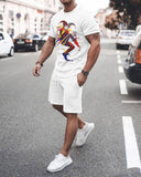 Fashion Simple Men's Loose 3D Short Sleeve Suit