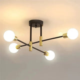Branch Type Ceiling Lamp Living Room Dining Room Lighting Led Iron Lamp