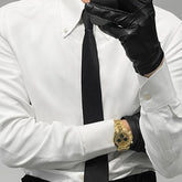 Весенняя итальянская рубашка с длинными рукавами и большим заостренным воротником для мужчин