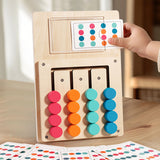 Children's Four-color Walking Puzzle Pattern Memory Chess Logical Thinking Training Walking Game Wooden Early Education Board Game