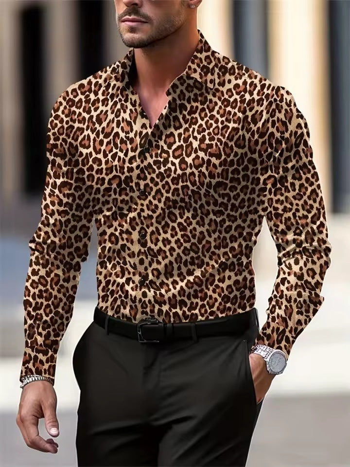 Men's Long Sleeve Shirt Palm Tree And Striped Printed Shirt Everyday Fashion Men's Casual Shirt Men's Long Sleeve Shirt Palm Tree And Striped Printed Shirt Everyday Fashion Men's Casual Shirt