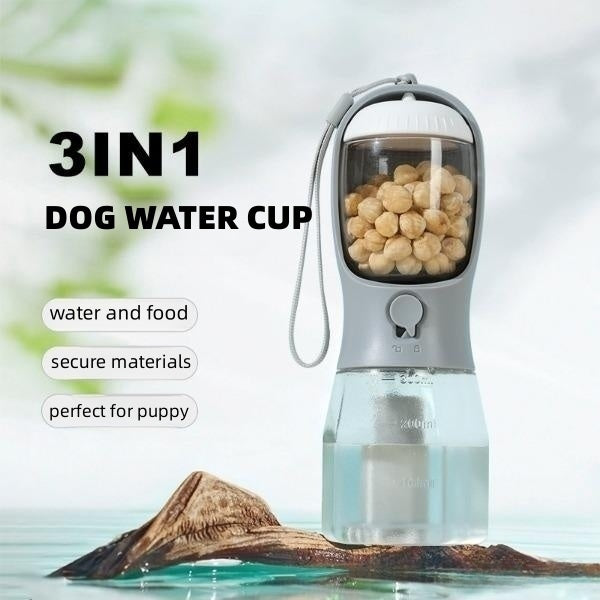 Dog Water Cup Drinking Food Garbage Bag Three-in-one Portable Small Multi-functional Pet Cups Pets Supplies Dog Water Cup Drinking Food Garbage Bag Three-in-one Portable Small Multi-functional Pet Cups Pets Supplies
