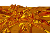 Spandex Gold Fabric With Glossy Surface Version With Elastic Ironing On All Four Sides