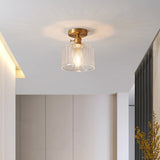 Brass Glass Ceiling Lamp Corridor Ceiling Lamp