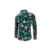Mens Casual 3D Print Christmas Shirt