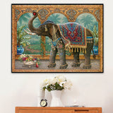 Full Square 5D DIY Diamond Painting Gray Elephant Crystal Embroidery Cross Stitch Needlework Mosaic Painting Decor Gift KBL