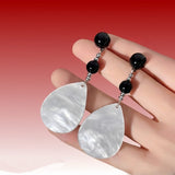 New Chinese Style Silver Needle Water Drop Shell Earrings Fashion All-match