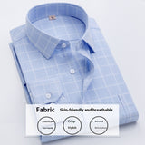 Рубашка мужская с длинным рукавом весна-осень свободного покроя для мужчин среднего возраста