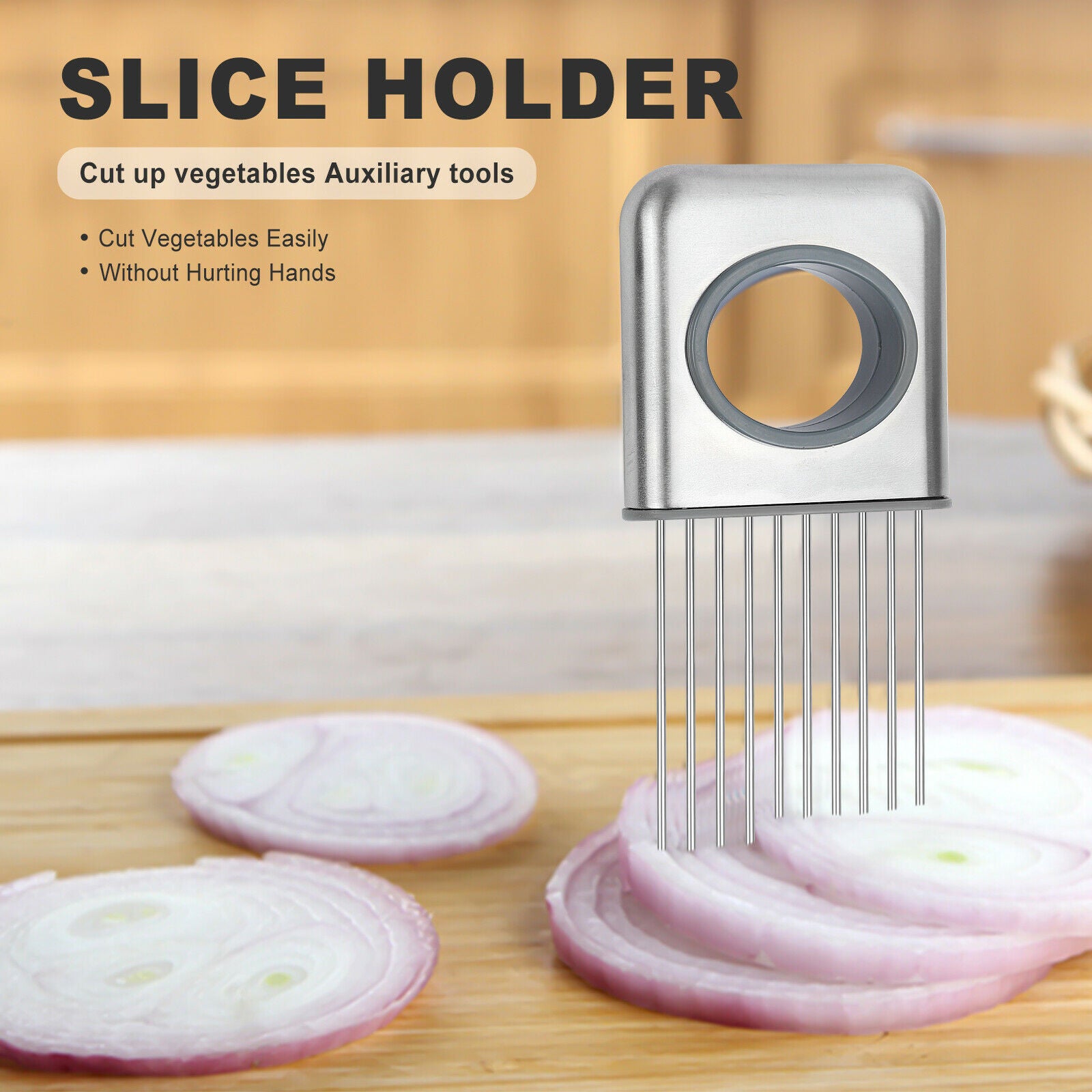 Onion Holder Slicer Vegetable tools Tomato Cutter Stainless Steel Kitchen Gadget Onion Holder Slicer Vegetable tools Tomato Cutter Stainless Steel Kitchen Gadget