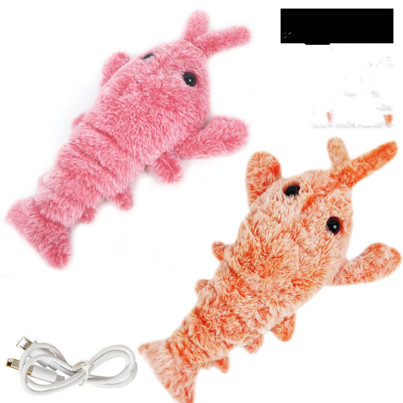 Pet Toys Electric Jumping Shrimp USB Charging Simulation Lobster Funny Cat Plush Pets Toy Pet Toys Electric Jumping Shrimp USB Charging Simulation Lobster Funny Cat Plush Pets Toy