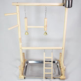 Solid Wood Toy Swing Climbing Ladder Shelf Peony Xuan Double-layer Stainless Steel Food Box