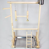 Solid Wood Toy Swing Climbing Ladder Shelf Peony Xuan Double-layer Stainless Steel Food Box