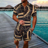 Fashion 3D Digital Printing Hawaiian Vacation Shirt Shorts