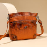 Халтаи китфи тимсоҳ Намунаи Casual бисёрқабати ангури халтаи Crossbody занон
