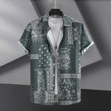 Men's Fashion Casual Digital Printing Short Sleeve Shirt