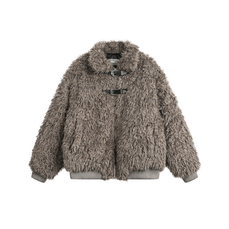 High Quality Plush Cotton Lining Thick Lapel Cotton Lining Couple Coat High Quality Plush Cotton Lining Thick Lapel Cotton Lining Couple Coat