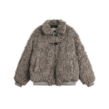High Quality Plush Cotton Lining Thick Lapel Cotton Lining Couple Coat