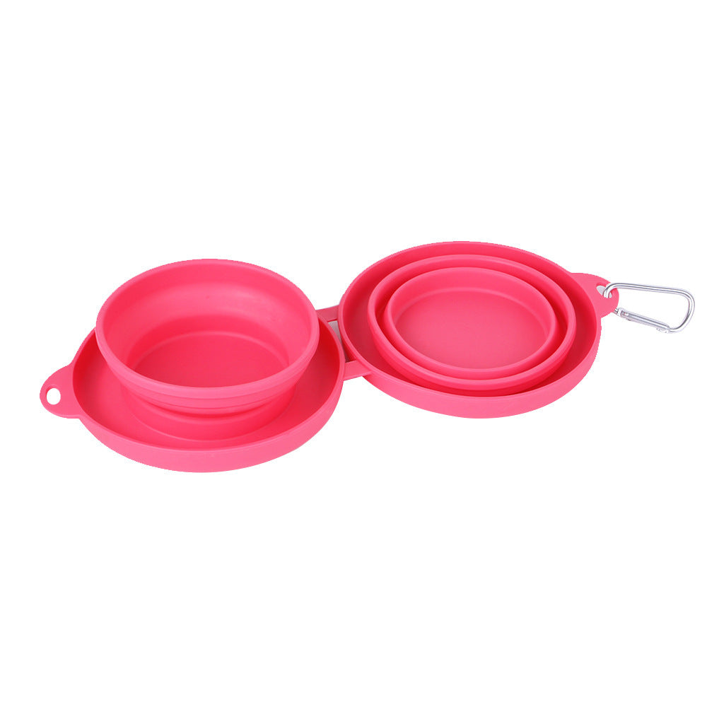 Rubber Foldable Double Bowl Pet Feeding Bowl Pets Supplies Dog Cat Bowls Rubber Foldable Double Bowl Pet Feeding Bowl Pets Supplies Dog Cat Bowls