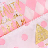 Grid Pencil Case Student Stationery Box Creative Large Capacity Simple Canvas Stationery