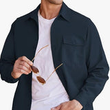 Модная рубашка с длинным рукавом для мужчин, тяжелая