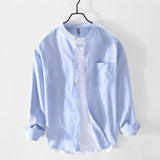 Men's Small Stand Collar Casual Shirt