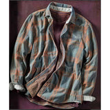 Woven Vintage Mens Plaid Shirt