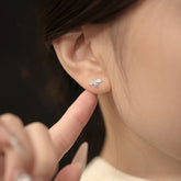 S925 Silver Fashion Simple Little Bee Ear Studs Light Luxury Personality