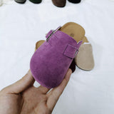 Cork Baby Girl Children's Shoes Belt Buckle